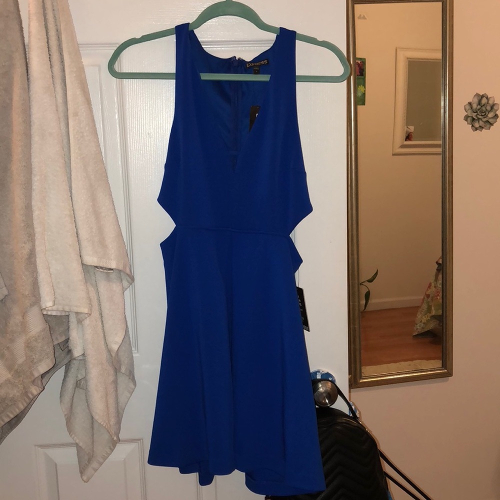 Blue evening dress